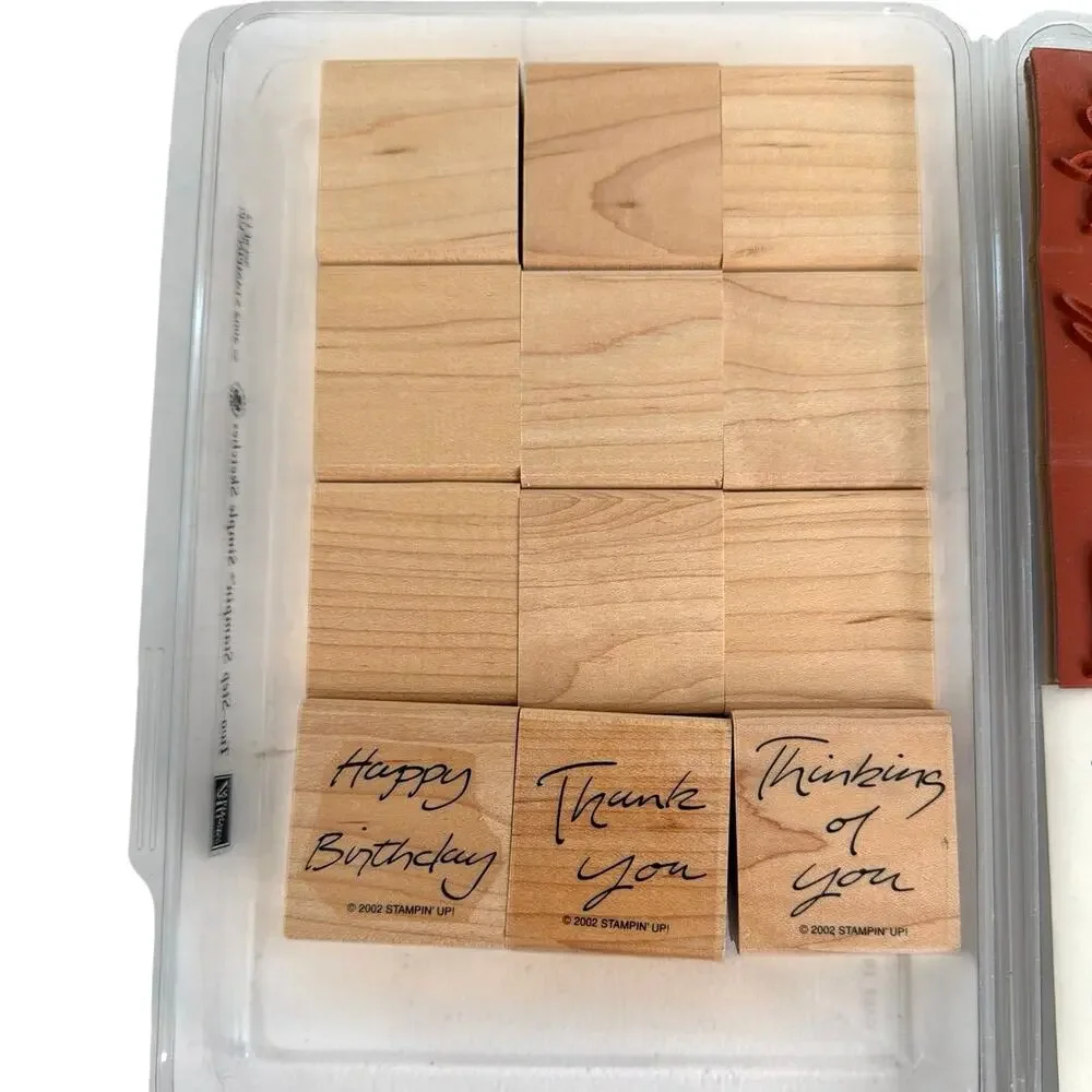 Stampin’ Up set of 12 rubber stamps simple sketches collection